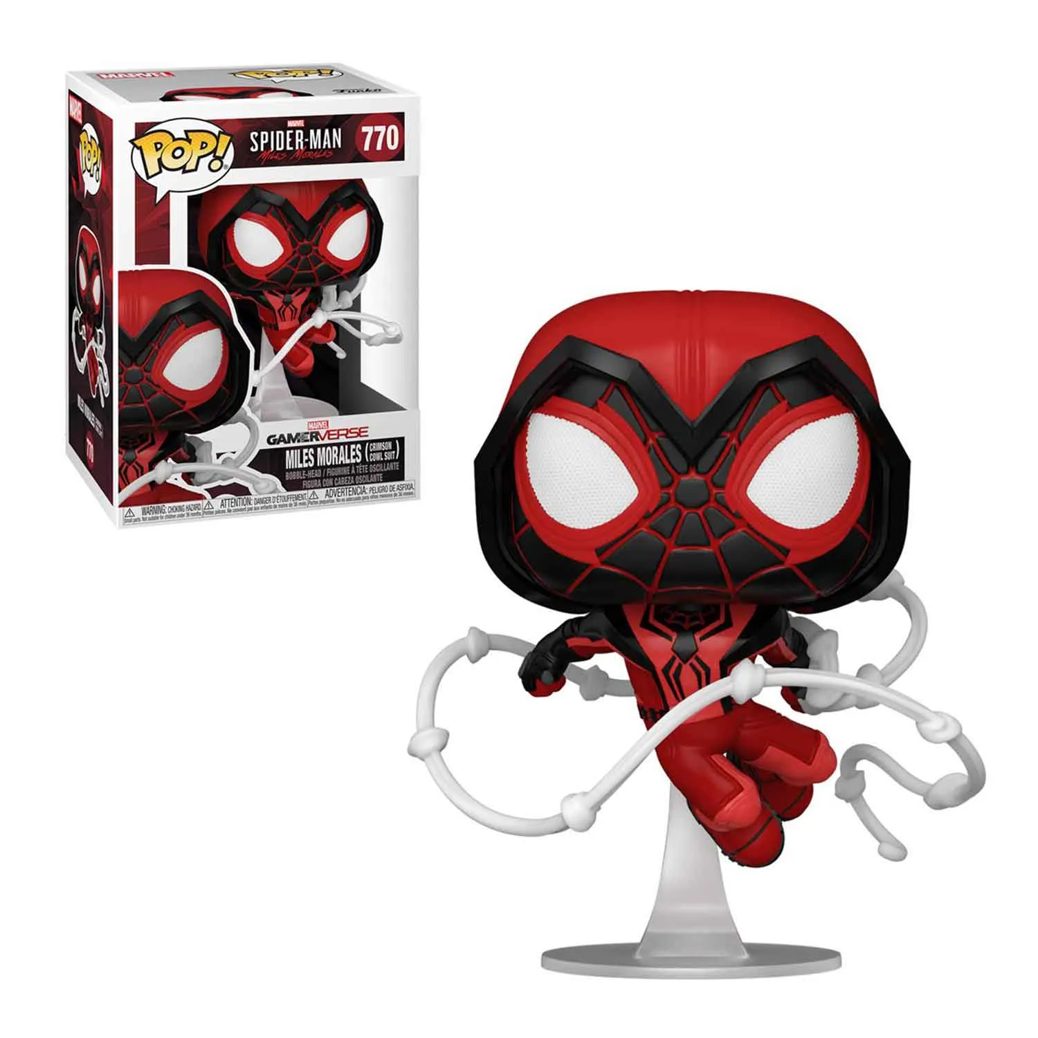 Spider-Man Miles Morales Game Crimson Cowl Suit Funko Pop! Collectible Figure